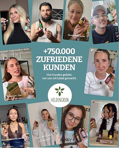 Heldengrün® BIO Pfefferminzöl [100% NATURREIN] - Reines Pfefferminzöl zum Verzehr - Frisch, belebend & klar - Minzöl aus Griechenland - Peppermint Oil