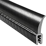 Trim-Lok DD1201-25 EPDM Dual Durometer Rubber/Metal Carrier Flap Seal, Fits Edge 0.050