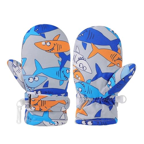 Zkydhbd Guantes de esquí impermeables para niños, guantes térmicos con forro polar, guantes de nieve cálidos para invierno, guantes para exteriores, cómodos de llevar para patinaje sobre hielo