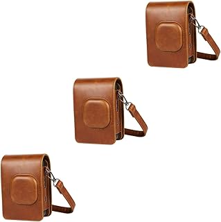 OSALADI 2 Peças Bolsa Para Câmera Miniliplay Bolsa Para Câmera Instantânea Bolsa Tipo Estilingue Para Câmera Pequena Bolsa Feminina Bolsas Mini Câmera Feminina Bolsa Retrô Couro Pu