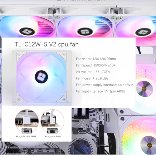 Image of TR-Thermalright Aqua Elite 360 White V3 Aio CPU Cooler-360mm Liquid Cooler,3x120mm ARGB Cooling Fan,Easy Installation,Compatible with AM5 /AM4, LGA1851 /1700 /115X /1200 /2011, White