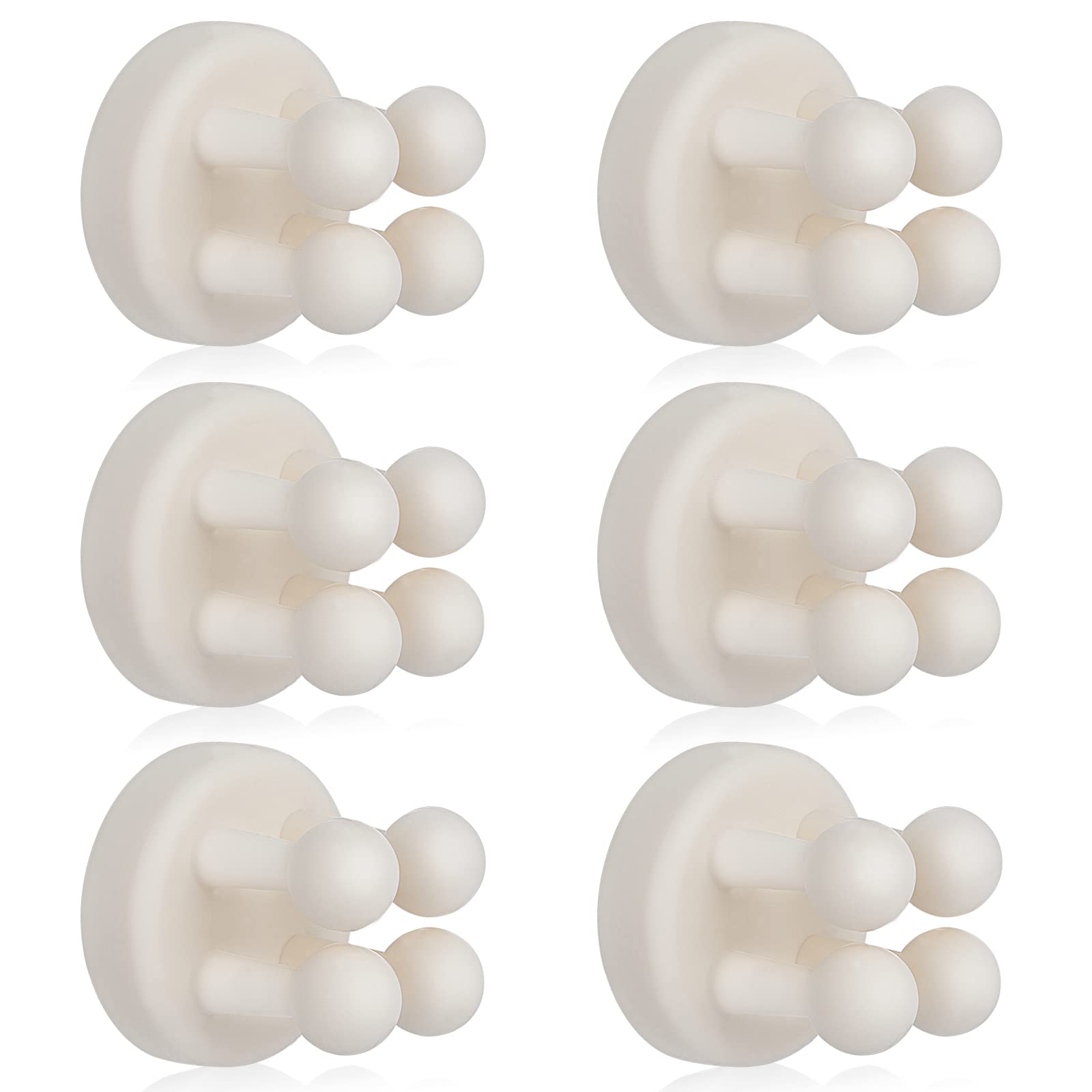 Toothbrush Holder Razor Holder for Shower Wall Mounted Self Adhesive Hooks,Tooth Brushing Holder - Functional Utility Holders for Bathroom Dorm Room Essentials (6 Pack)