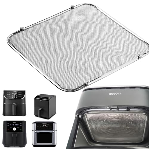 Kispog Splatter Guard for Air Fryer: Stainless Steel Magnetic - Stops Heating Coil Burning & Corrosion & Odors - Fits Instant/Cosori 5.8-12QT