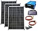 Produktbild SET 3x 100W Poly Solar Modul 20A Laderegler gelb Spannungswandler 1500W rein Kabel Stecker Komplettset Solarmodul Photovoltaik Inselanlage