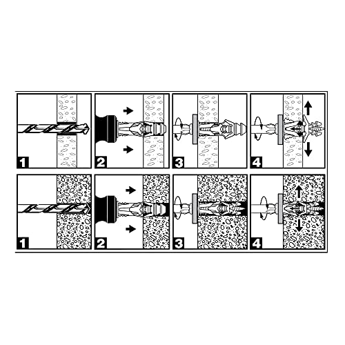 Cobra Grey Triple Grip Universal-Wandanker für Gipskarton, 6 mm, 27 kg Traglast, 40 Stück