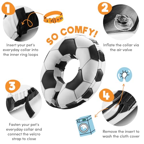 image for BENCMATE Inflatable Dog Cone Collar Alternative, Soft Dog Cone for Sma