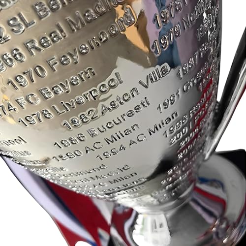 Mistrz Europy w piłce nożnej, żywica replika ligi św. Bernardyna, srebrny z niebieskimi wstążkami dla drużyny ligi fanów sportu