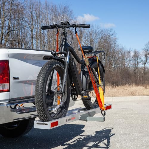 Black Widow AMC-400-EF Aluminum E-Bike Or Fat Tire Bike Carrier With Roll-On Roll-Off Ramp, 400 Lb. Capacity, 2 Inch Steel Hitch Tube, 5.5 Inch Track thumb #6