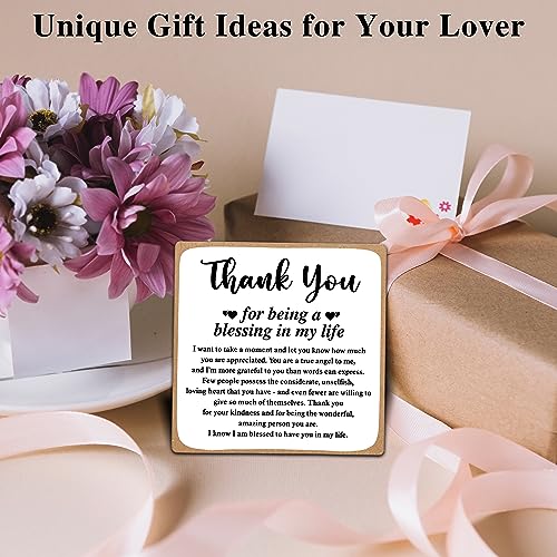 Thank-You-Gifts-for-Women-Men-Friends-Mom-Thank-You-for-Being-A-Blessing-in-My-Life-Wooden-Plaque-with-Stand-Thanksgiving-Day-Gifts-for-Family-Member-Desk-Decor-B75 Thank You Gifts for Women Men Friends Mom Thank You for Being A Blessing in My Life Wooden Plaque with Stand Thanksgiving Day Gifts for Family Member Desk Decor B75