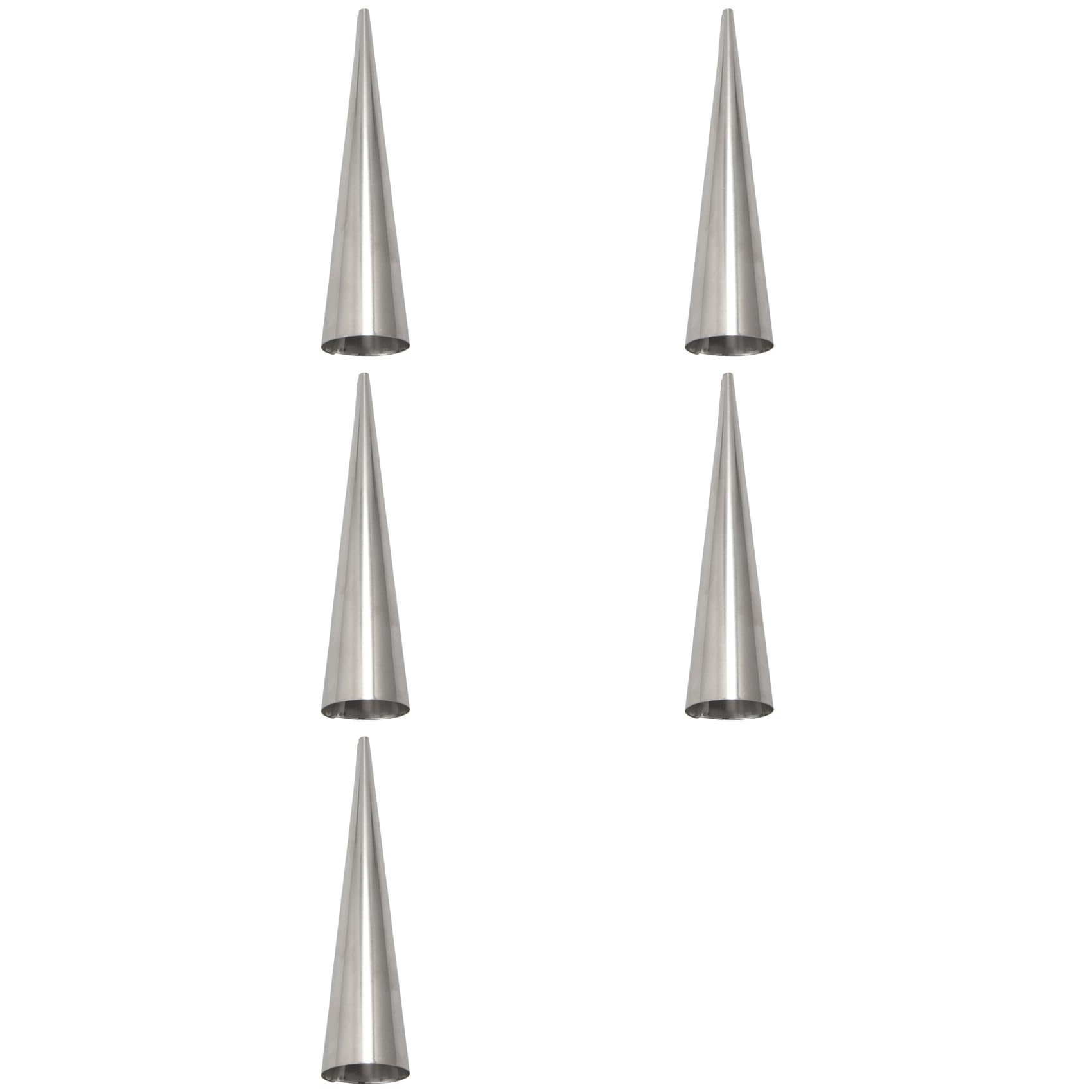Hndhbfgrt Cream Horn Molds 60Pcs Large Size Baking Cones Stainless Steel Roll Horn Forms Conical Danish Cones Moulds