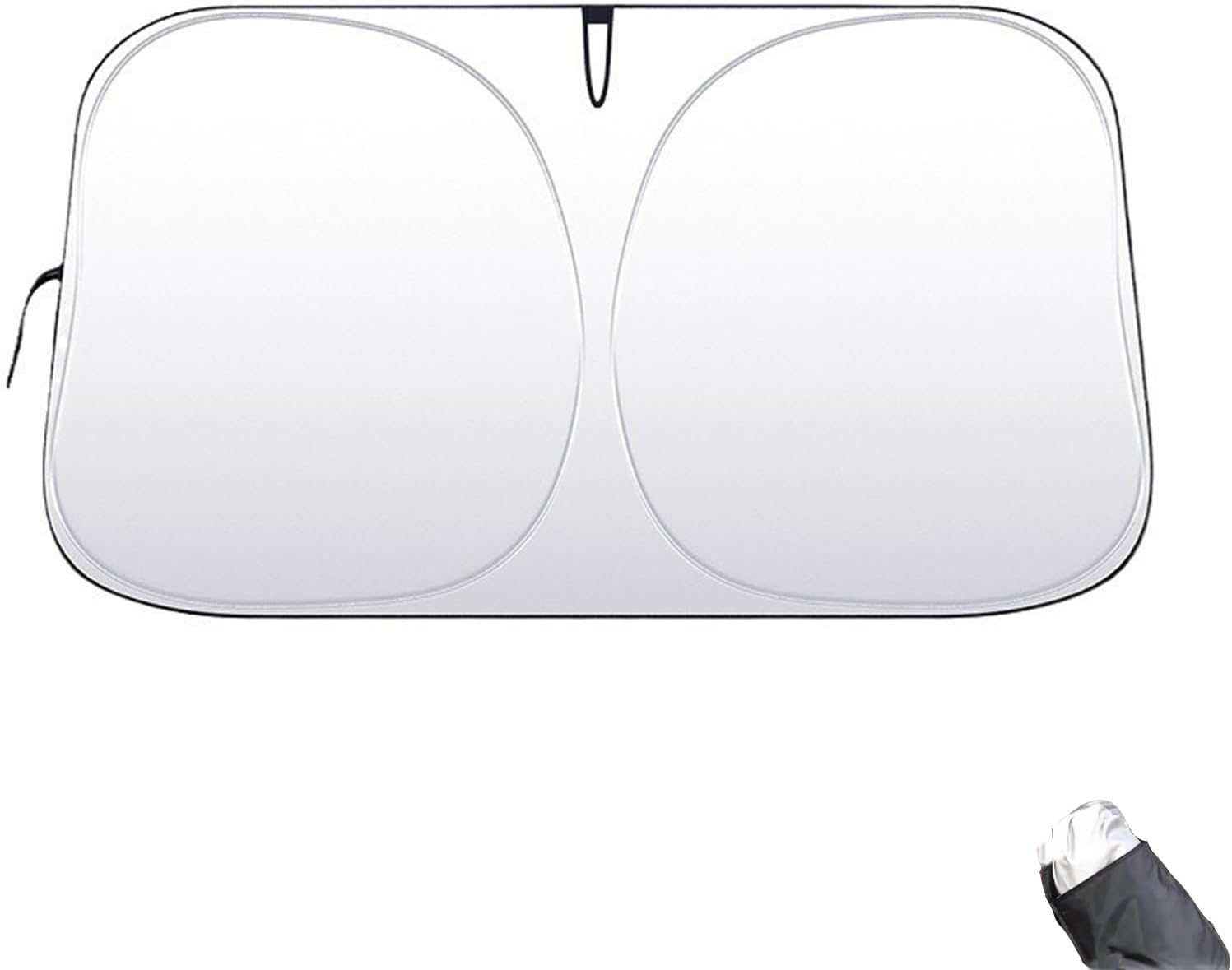 ZFanyun Car windscreen sunshade, full coverage heat shield, front glass protection visor, easy to install. Suitable for sedan/two cars, provides heat insulation and UV protection. (Small 140 * 70)