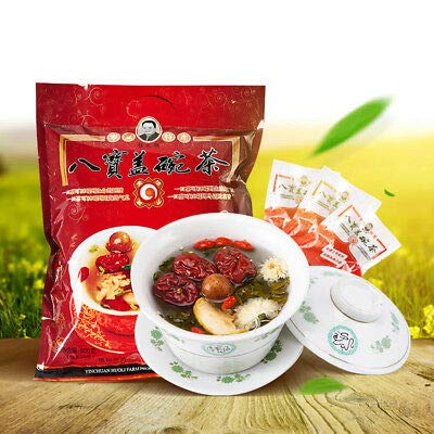 各式中药茶宁夏茶花草茶红枣枸杞菊花桂圆杏干茶叶宁夏特产核桃八宝茶盖碗茶三炮台 800g/bag