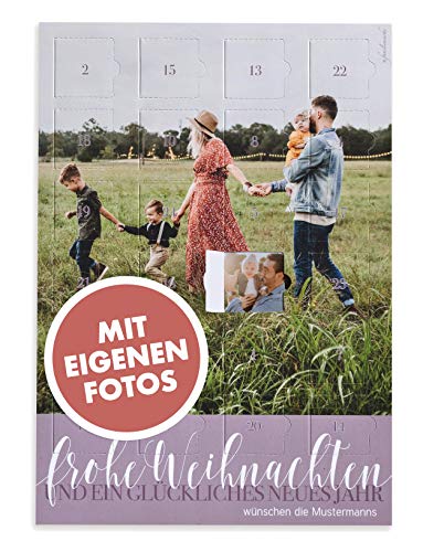 Télécharger Familiensache® Calendrier de l'Avent avec vos propres photos – Papier de qualité 300 g/m² – M Livre PDF Gratuit