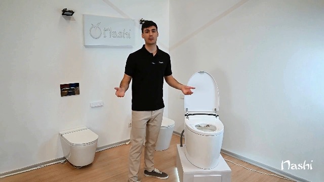 Nashi Compact PRO - Bidet per Wc | Sedile WC con getto d'acqua | Acqua calda, pressione e temperatura regolabili | Essiccatore ad aria calda | toilete giapponese | wc con bidet