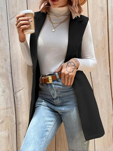 IDEALSANXUN Womens Wool Vest Fall Winter Long Sleeveless Blazer Jackets Cardigan4