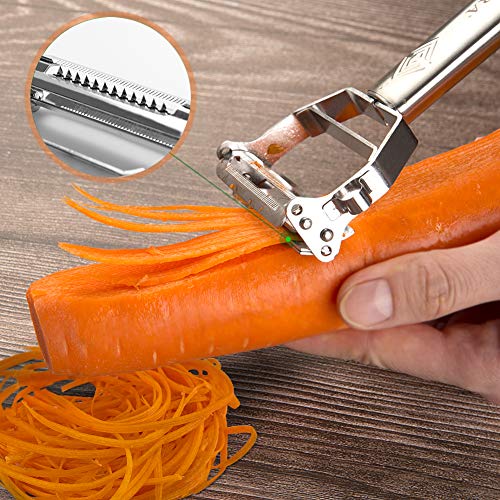 Secura Premium Ultra Sharp Stainless Steel Vegetable Julienne Peeler For Potato Apple 7.1" X 3.3" #TOP3