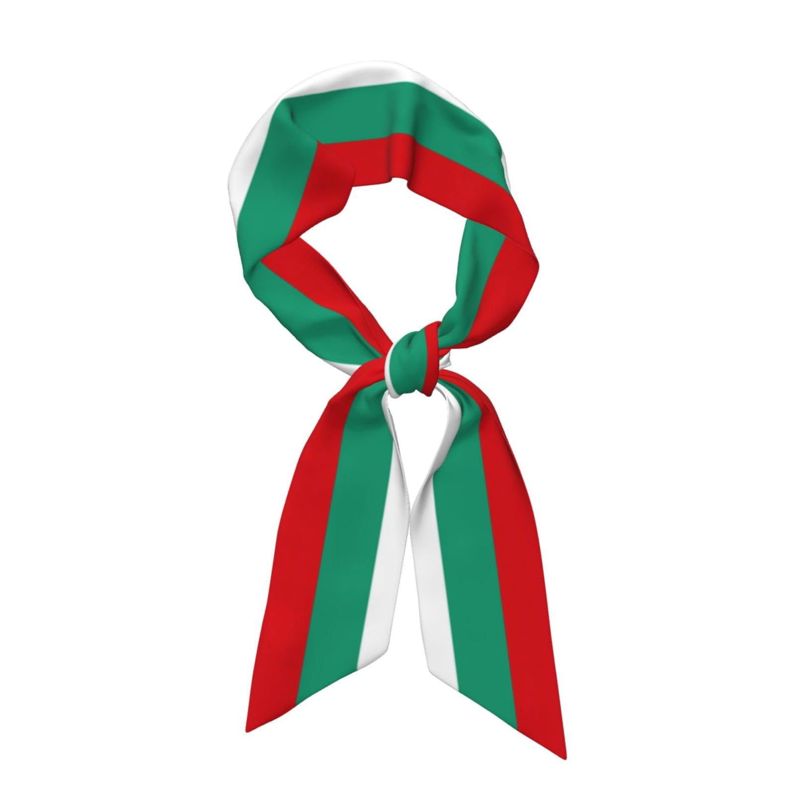 LEVNDIEJ Bulgarian Flag Print Elegant Satin Scarf For Women Silk Scarf For Winter Women Scarf Ladies'Clothing Accessory