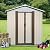 Ball & Cast 5x3 FT Outdoor Storage Shed, Metal Sheds with Punched Vents and Sliding Door, Waterproof Garden Tool Shed with Aluminum Frames and Sloped Roof for Backyard Patio,Cream White