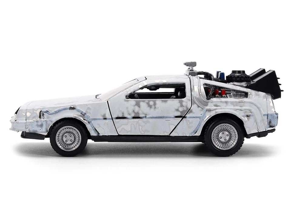 Modelo de auto Back to the Future 1:32 aniversario 40 años miniatura 6