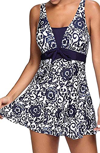 AMAGGIGO Amenxi - Bañador de una pieza para mujer Azul 48