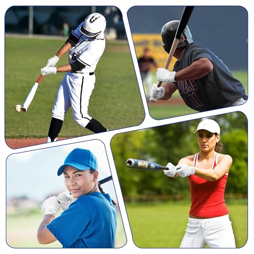 Image of HANDLANDY Baseball Batting Gloves for Adult Youth, Grip Breathable Softball Batting Gloves Fit Men Kids Boys Girls