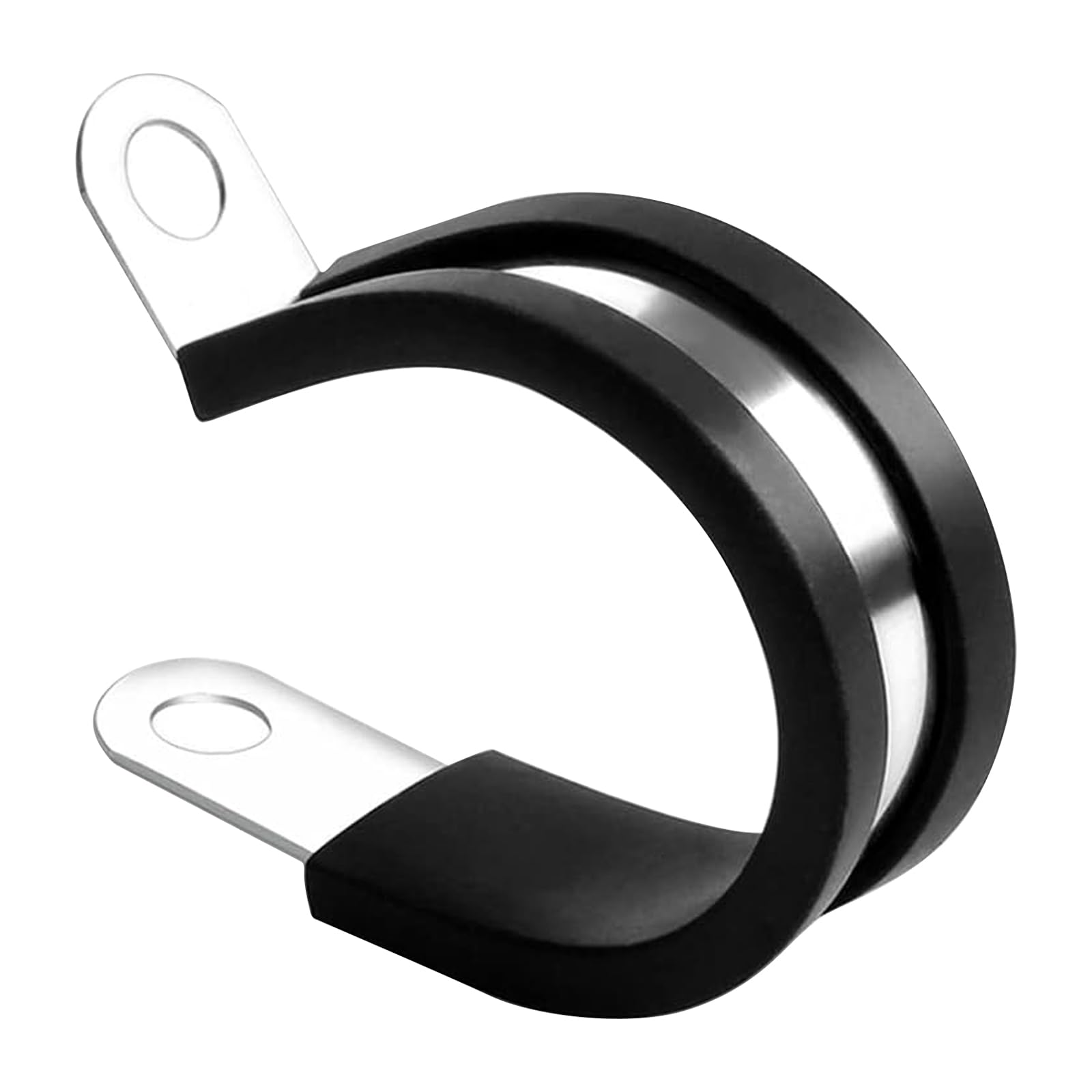 10 Pack 2 Inch Cable Clamps Rubber Cushioned Insulated Clamp 304 Stainless Steel Pipe Clamp Wire Clamp Hose Crimp Clamp Tube Holder for Tube, Pipe or Wire Cord Installation