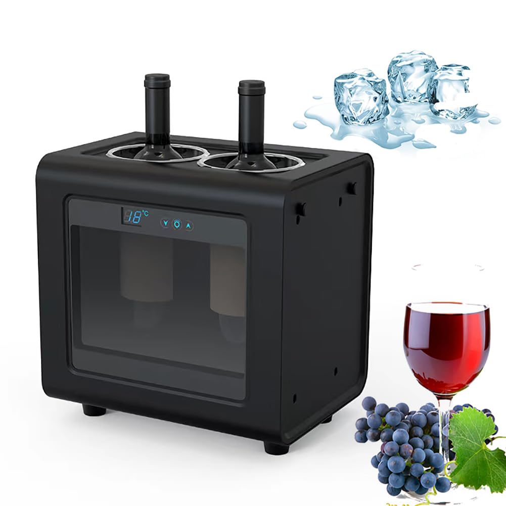 電動ワインクーラー　冷酒クーラー Amazon｜ミニ電動ワインボトルクーラー、LEDタッチボタン付き電動