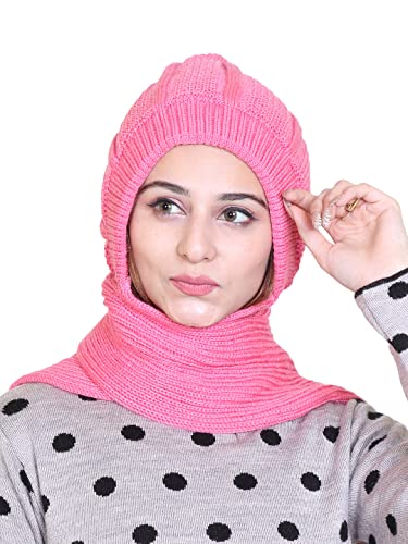 Image of Gajraj Unisex Soft Knitted Winter Warm Woolen Cap with Woolen Lovely Muffler|Fur Cap with Muffler