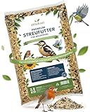 Midori Vogelfutter, Wildvogelfutter für Wildvögel ganzjährig mit Sonnenblumenkernen geschält und Erdnüssen, hochwertig, energiereich und proteinreich, 2,5 kg