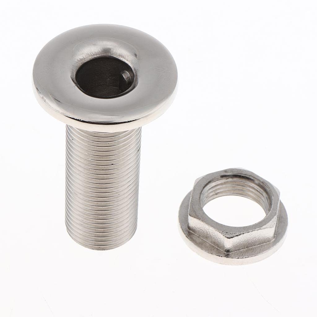 Set di 3 raccordi per scafo per barca, per tubo da 12 mm, in acciaio inox 316