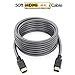 PowerBear 4K HDMI Cable 50 ft | High Speed, Braided Nylon & Gold Connectors, 4K @ 60Hz, Ultra HD, 2K, 1080P, ARC & CL3 Rated | for Laptop, Monitor, PS5, PS4, Xbox One, Fire TV, Apple TV & More