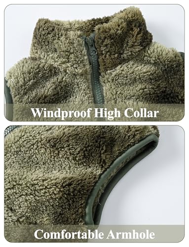 Happy Cherry Sherpa Fleece Vest for Kids Boys Girls Winter Warm Lightweight Sleeveless Snow Vest Jacket Padded Waistcoat3