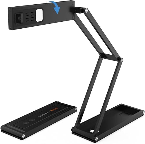 Miniatura 4 de VIISAN Cámara de documentos P2U y cámara web 2K con micrófono doble, visualizador USB tamaño A3, luces LED de 3 niveles, enfoque automático, función