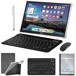 Tablet 10 Zoll 4G LTE (2 SIM Slot) Octa-Core Android 11.0 Tablet PC 4GB RAM 64GB ROM 128GB Erweiterbar mit Tastatur Maus…
