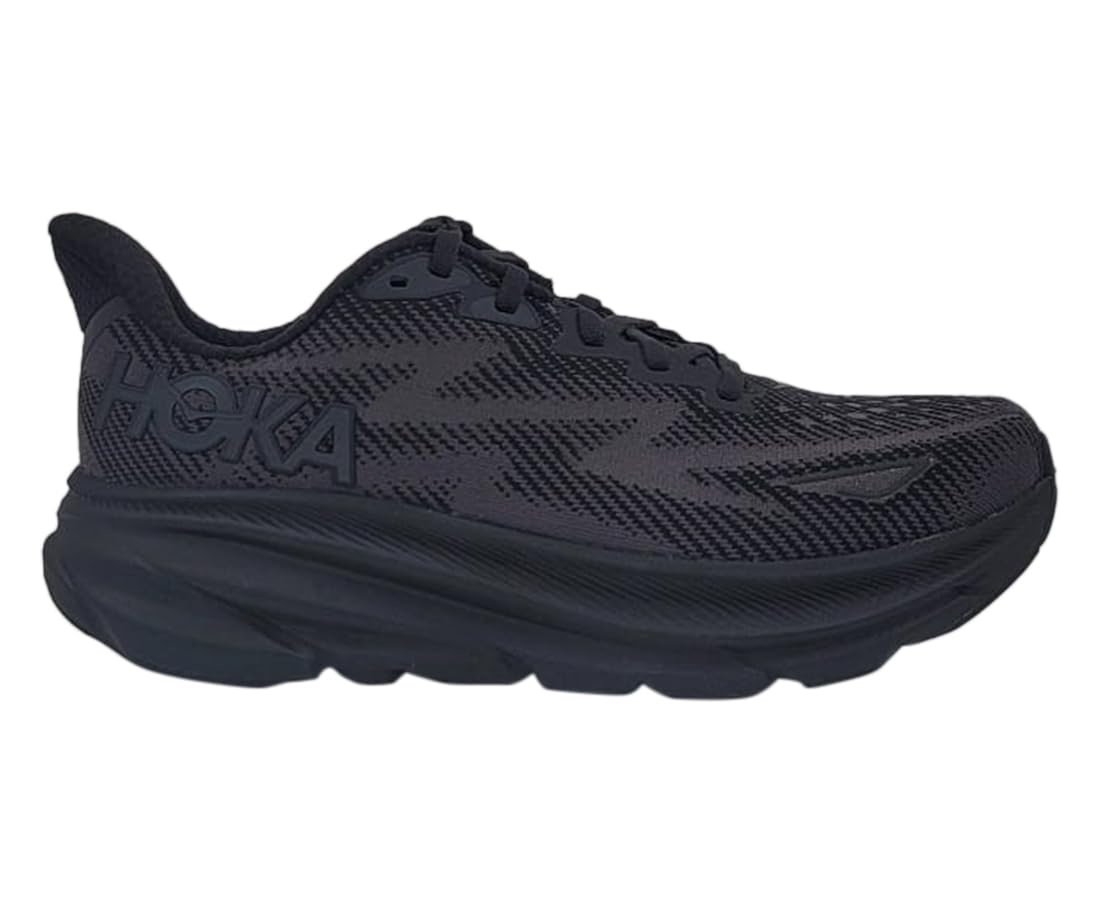 womens Clifton 9, Black/Black, 7-image-43