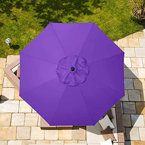 Abccanopy 9Ft Outdoor Umbrella Replacement Top Suit 8 Ribs (Purple) #TOP4