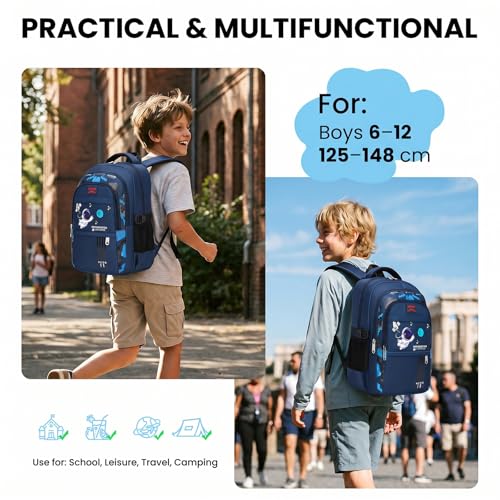 Sac d'école léger et imperméable IvyH avec réflecteur de sécurité