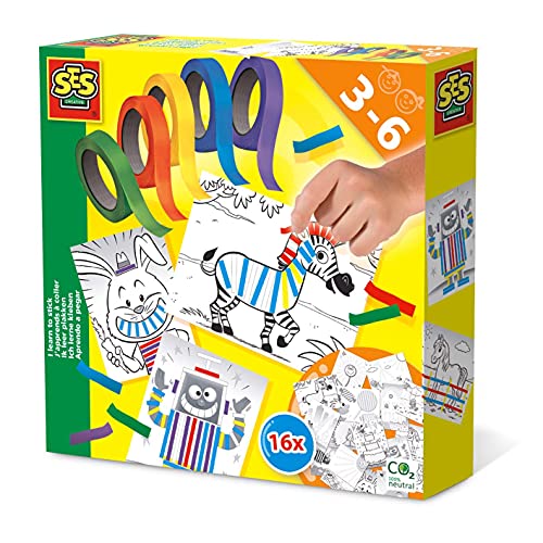 SES Creative 14810 Kit d'apprentissage SES Creative 14810 pour enfants - initiation au bricolage avec 16 modèles et ruban adhésif colouré pour 3 ans et plus