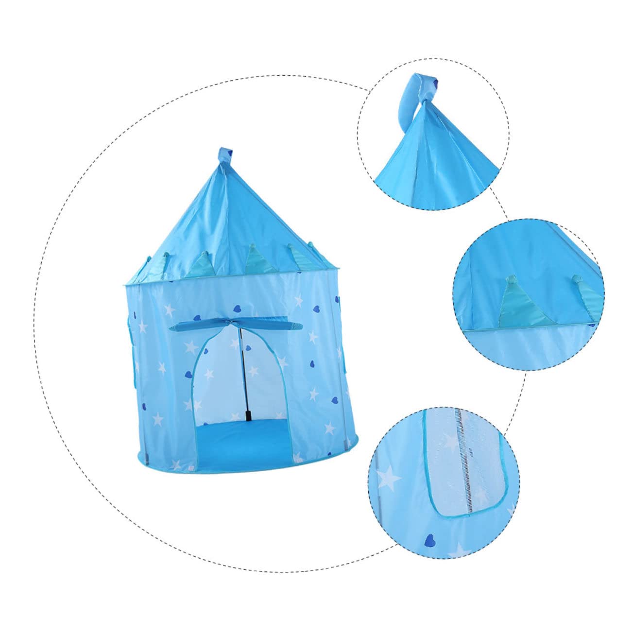 Tienda de Campaña para Niños de Tela Portátil Azul y Rosa