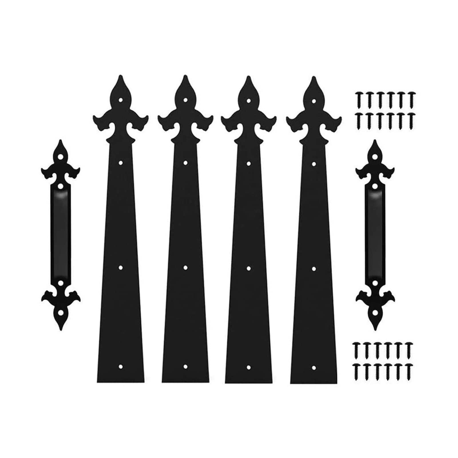 Youngran 6 sztuk Zestaw do drzwi garażowych stalowych Zestaw sprzętowy Dekoracyjny Dom Mocowany Zawiasy Uchwyty leisurely (Color : Anchor Style)