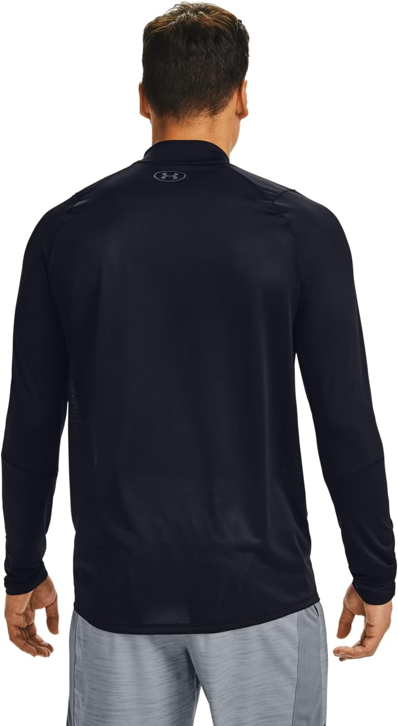 Under Armour Mens HeatGear Long-Sleeve T-Shirt Graphic 1/4 Zip L Black