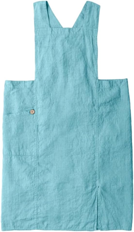 ハンドメイド ソランちゃん エプロン ピンタック リネン ハンドメイド