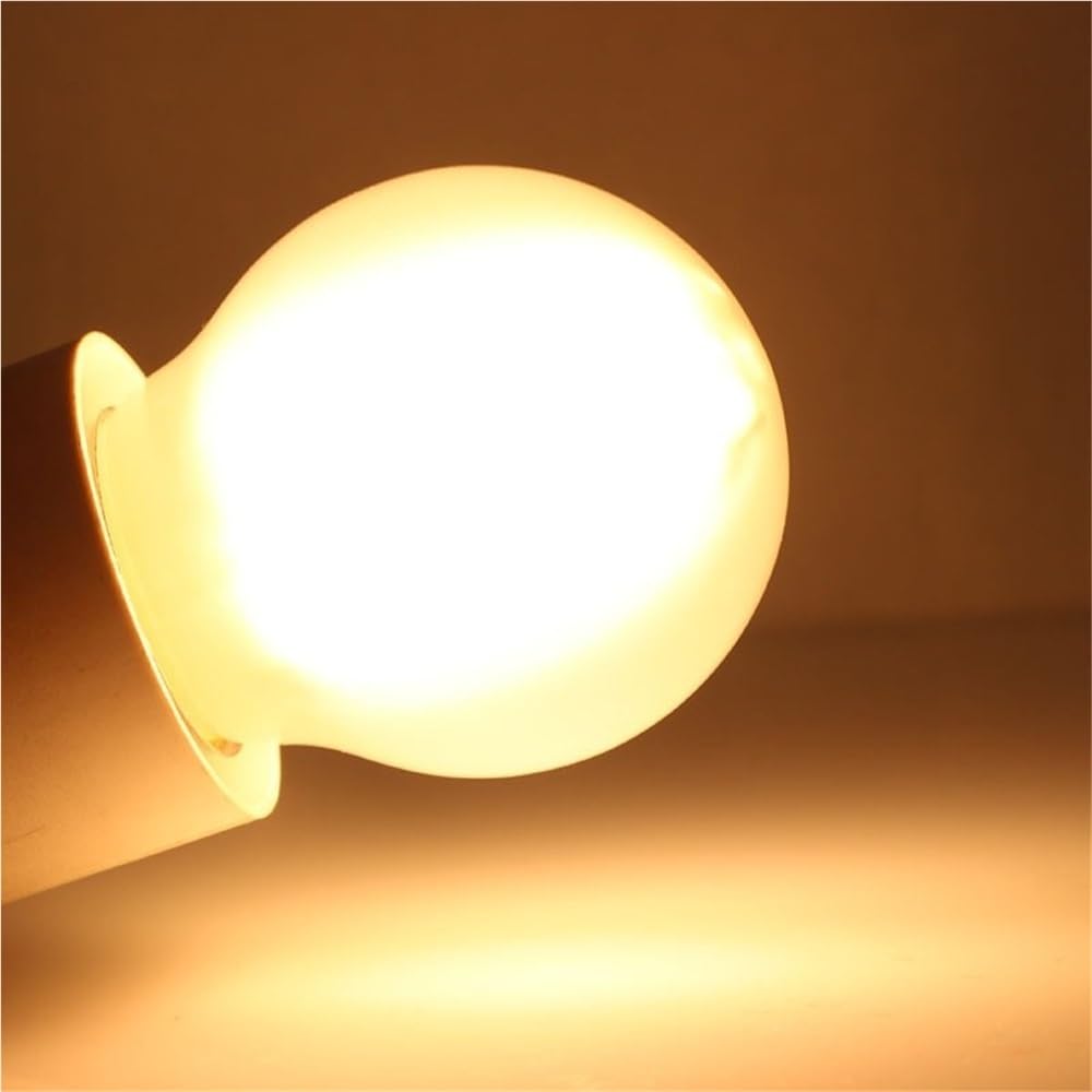 Iluminación, Paquete de 6, Bombillas LED COB E27/B22 CA 110 V, 3 W, para el hogar, Bombillas esféricas, luz Blanca cálida.