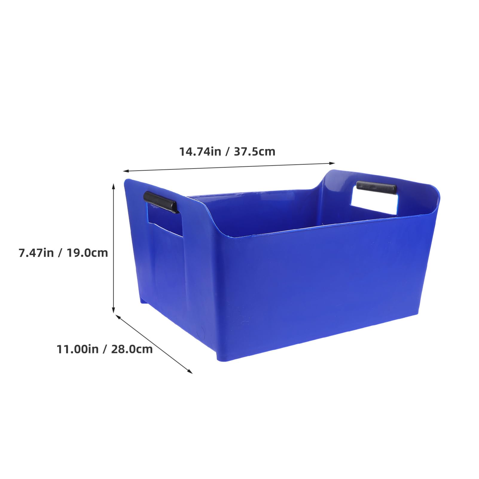 PRETYZOOM Ice Buckets Bulk, Plastic Ice Buckets with Handles, Oval Storage Tub, Large Capacity Ice Drink Bucket for Party Bar Wine Beer Champagn e Beverage Bottle Cooler Blue