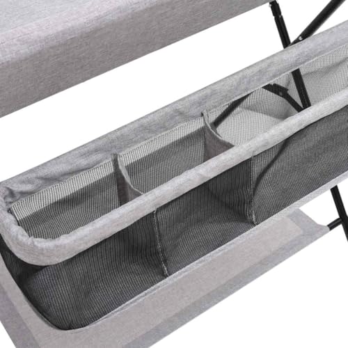 Table à langer gris clair en fer pour le soin de bébé