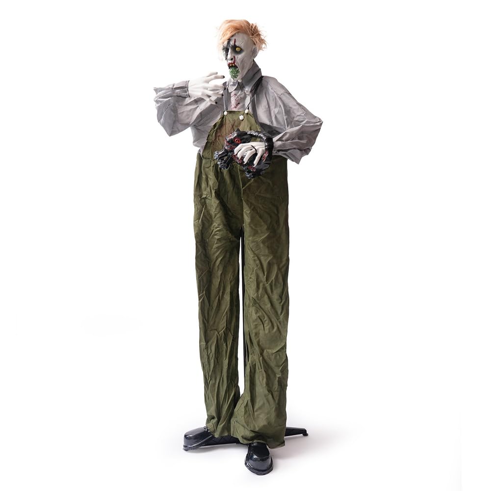 Halloween 190 Cm Tuta Animata Zombie Con Gatto Outdoor Elettrico Decor Halloween Decor Halloween Tovaglia