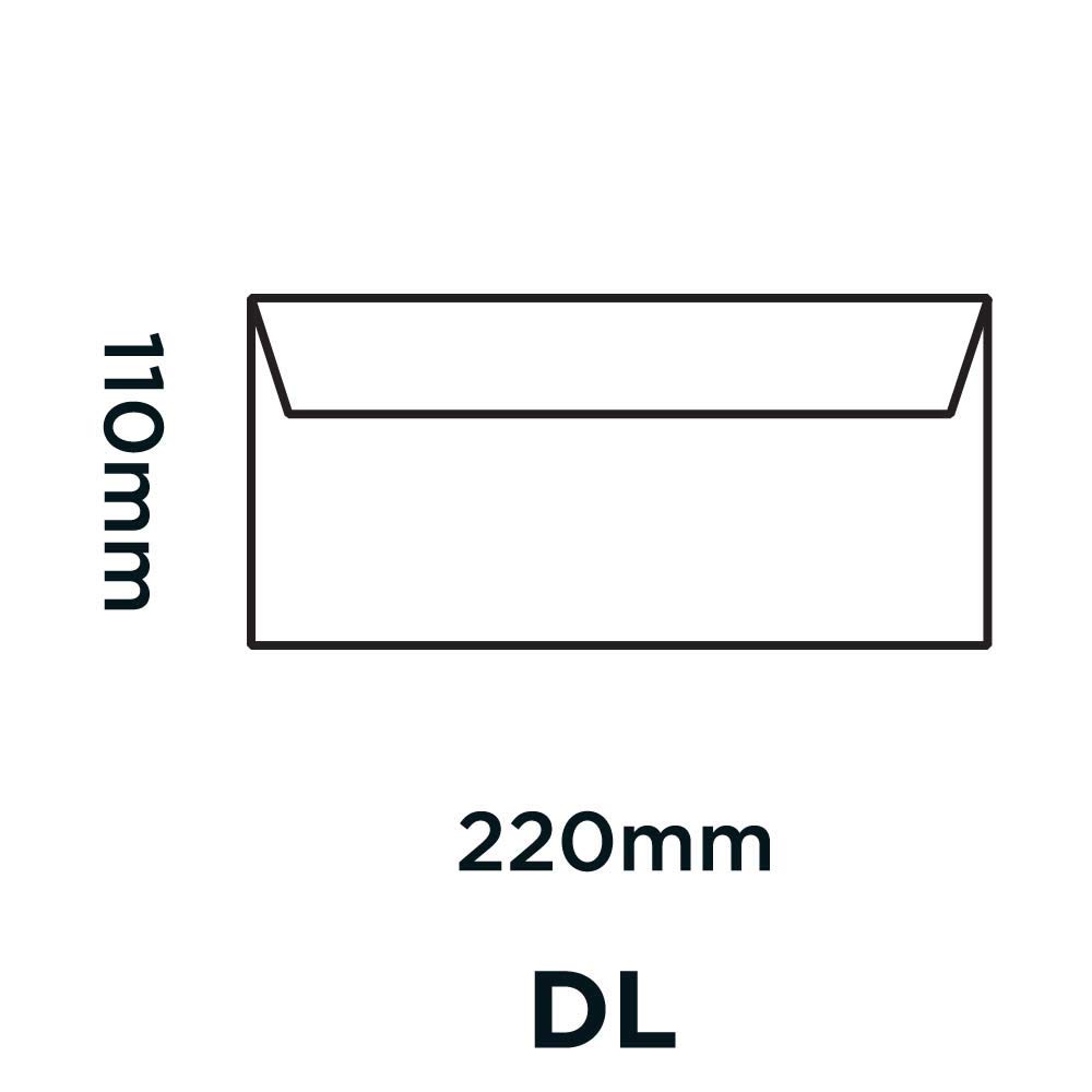Blake Everyday | sobres DL (11 x 22cm) | 500 unidades | 120 g/m² | certifcado FSC y sostenible | Bright sobres blancos con tira autoadhesiva | papelería | para oficinas y manualidades | modelo 34882