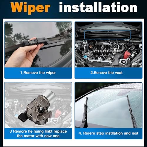 Image of Front Windshield Wiper Motor 5-Pin Compatible with Jeep Wrangler YJ 1987-1995 Sport Utility Replace Window Windshield Wiper Motor 56030005 849100-2178