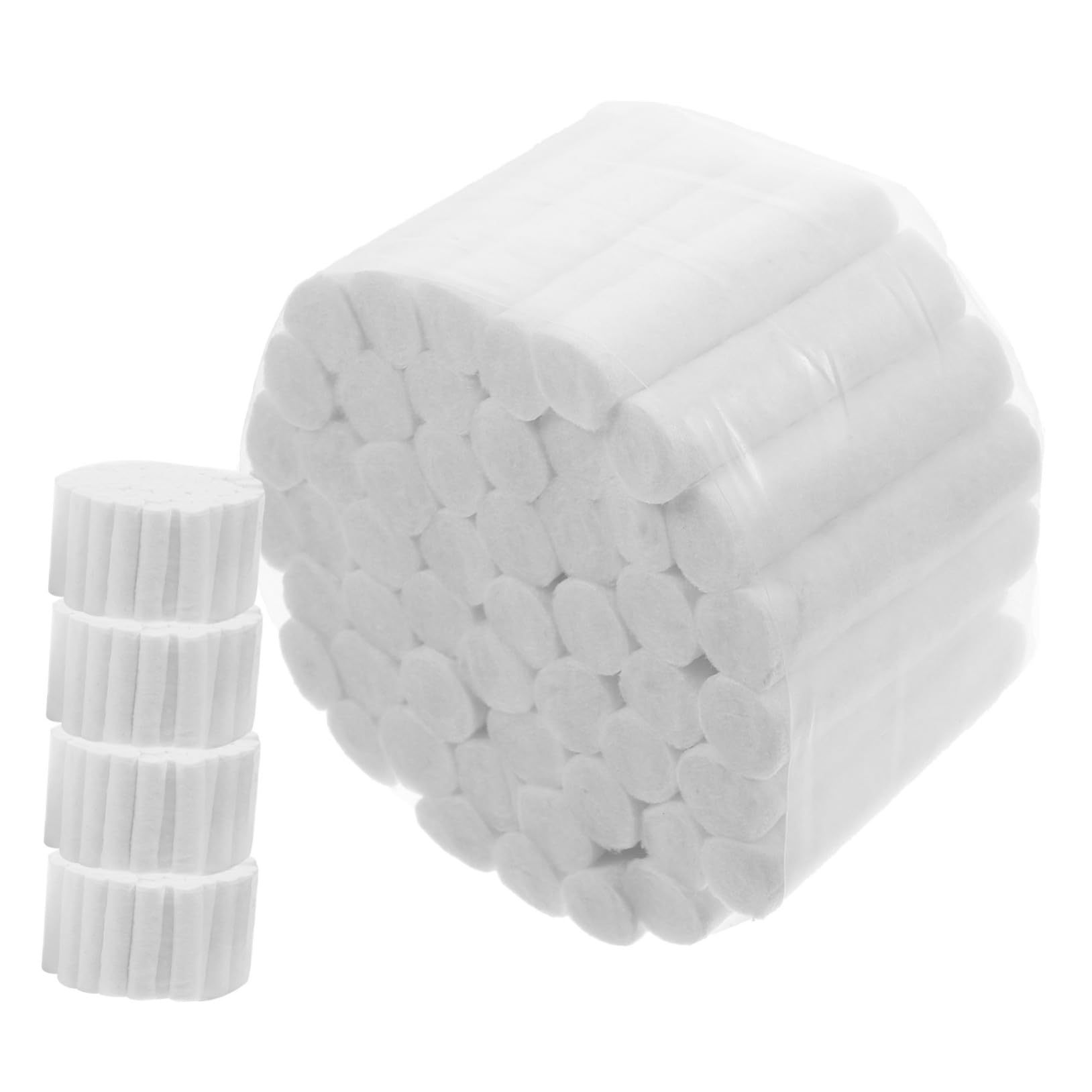 Rollo Dental de Algodón 5 Piezas 8x38mm, Hemostático | Alta Absorción, Ligero y No se Rompe Fácilmente, Uso en Clínicas y Hogar para Limpieza Bucal