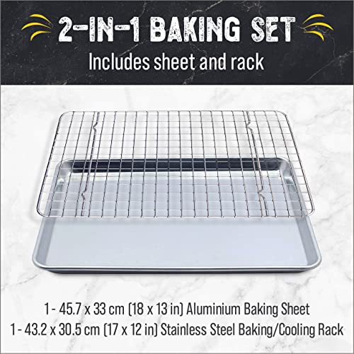 Buy Checkered Chef Baking Sheet with Wire Rack Set 13" x 18" Single